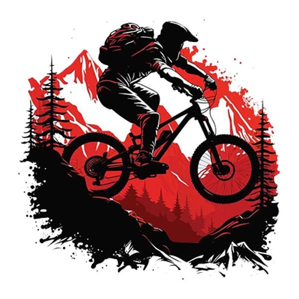 استیکر پارچه و لباس پاد آفرین طرح دوچرخه سواری کد 4093