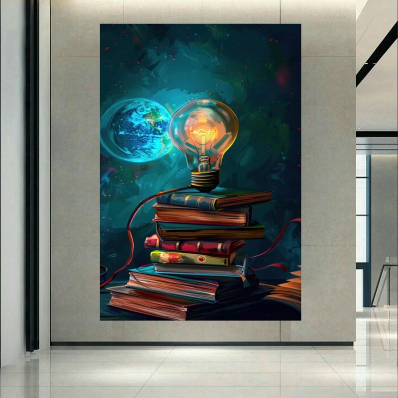 پوستر دیواری طرح کتاب و دانش مدل ایده خلاقانه کد AR305376