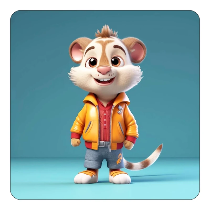 مگنت کاکتی طرح حیوانات کارتونی مدل mp27150