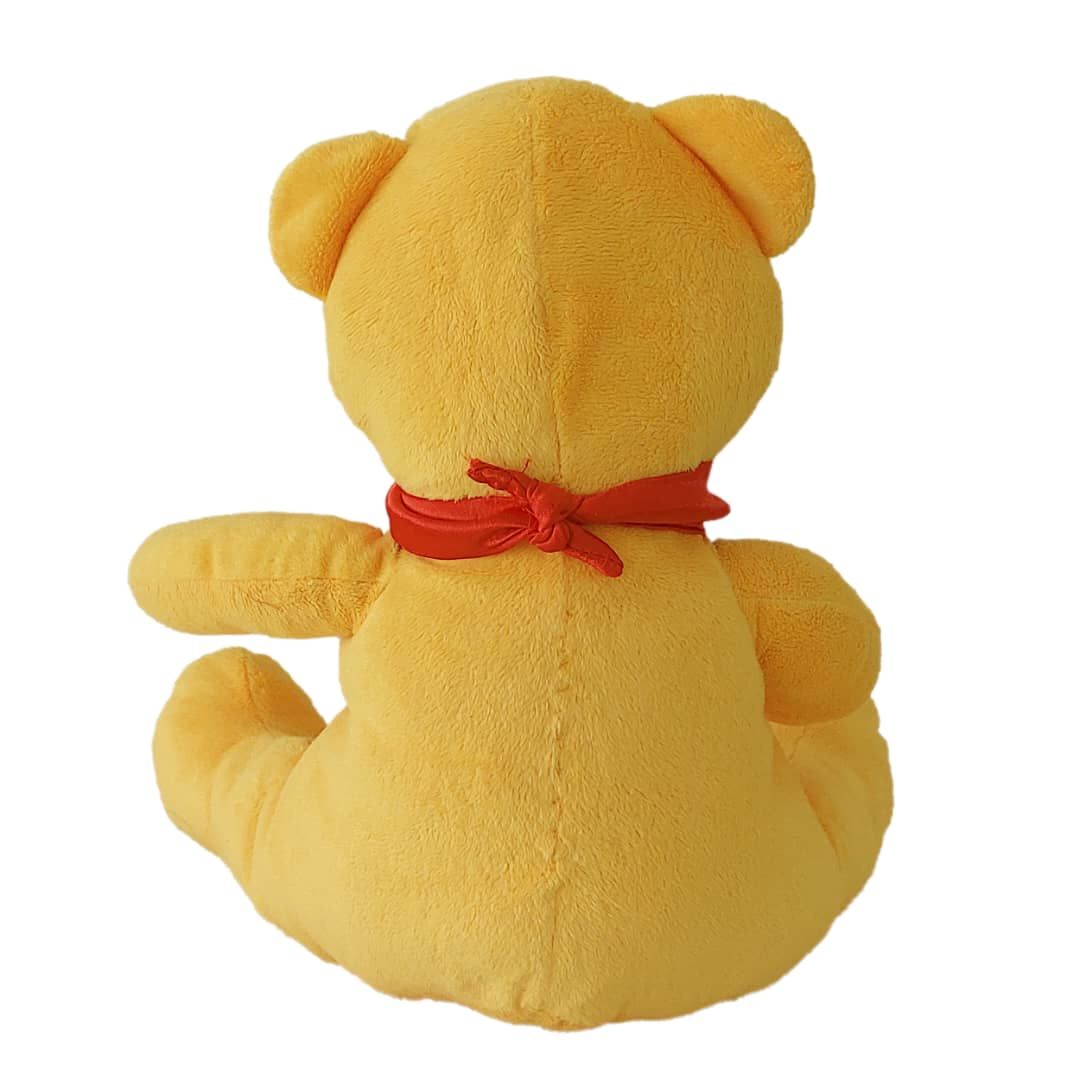 عروسک طرح خرس مدل دستمال گردن دار کد 804 ارتفاع 26 سانتی‌متر -  - 4