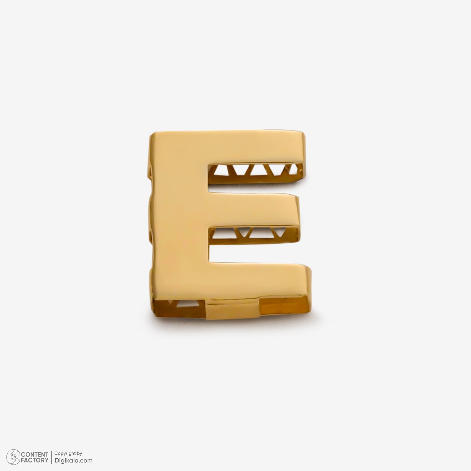 آویز گردنبند طلا 18 عیار زنانه گلدم طرح حرف E کد pe144013 -  - 2
