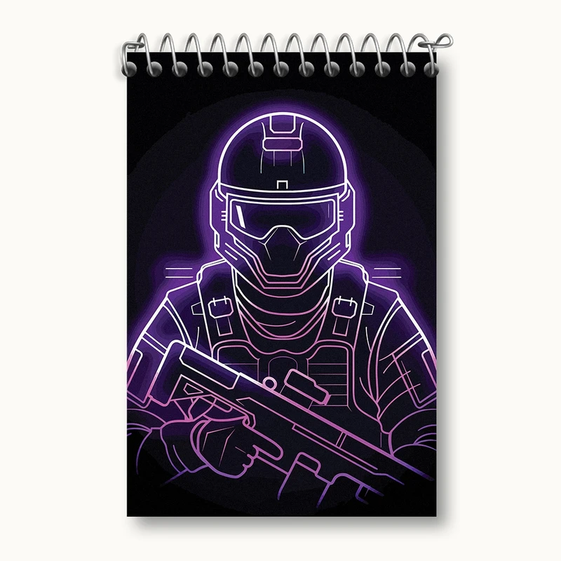 دفتر یادداشت 50 برگ خندالو مدل کال آف دیوتی (call Of Duty) کد F2305