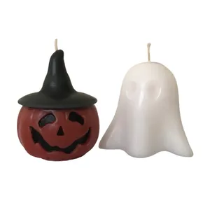 شمع دست ساز مدل روح و کدو طرح هالووین بسته 2 عددی