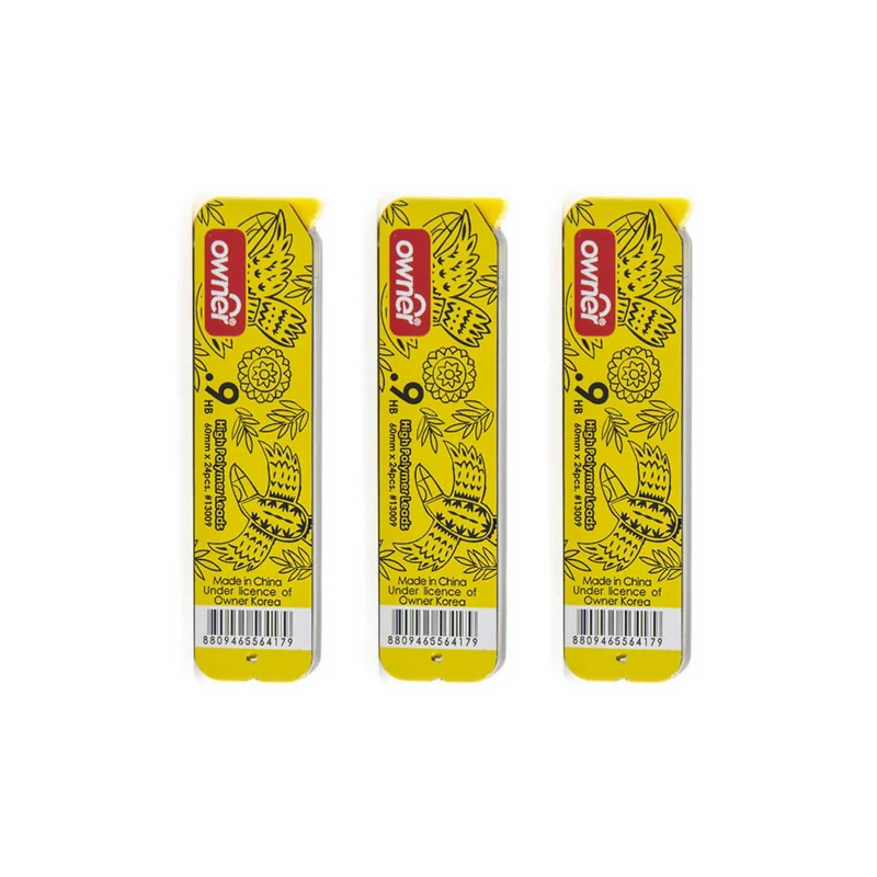 نوک مداد نوکی 0.9 میلی‌متری اونر مدل High Polymer بسته 3 عددی