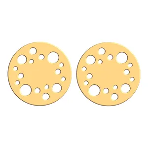 گوشواره طلا 18 عیار زنانه فرشته مدل اسلیمی WEL-000084