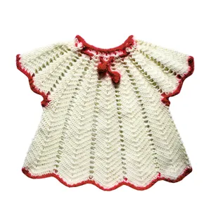   پیراهن بافتنی دخترانه مدل پرنسس رنگ زرشکی