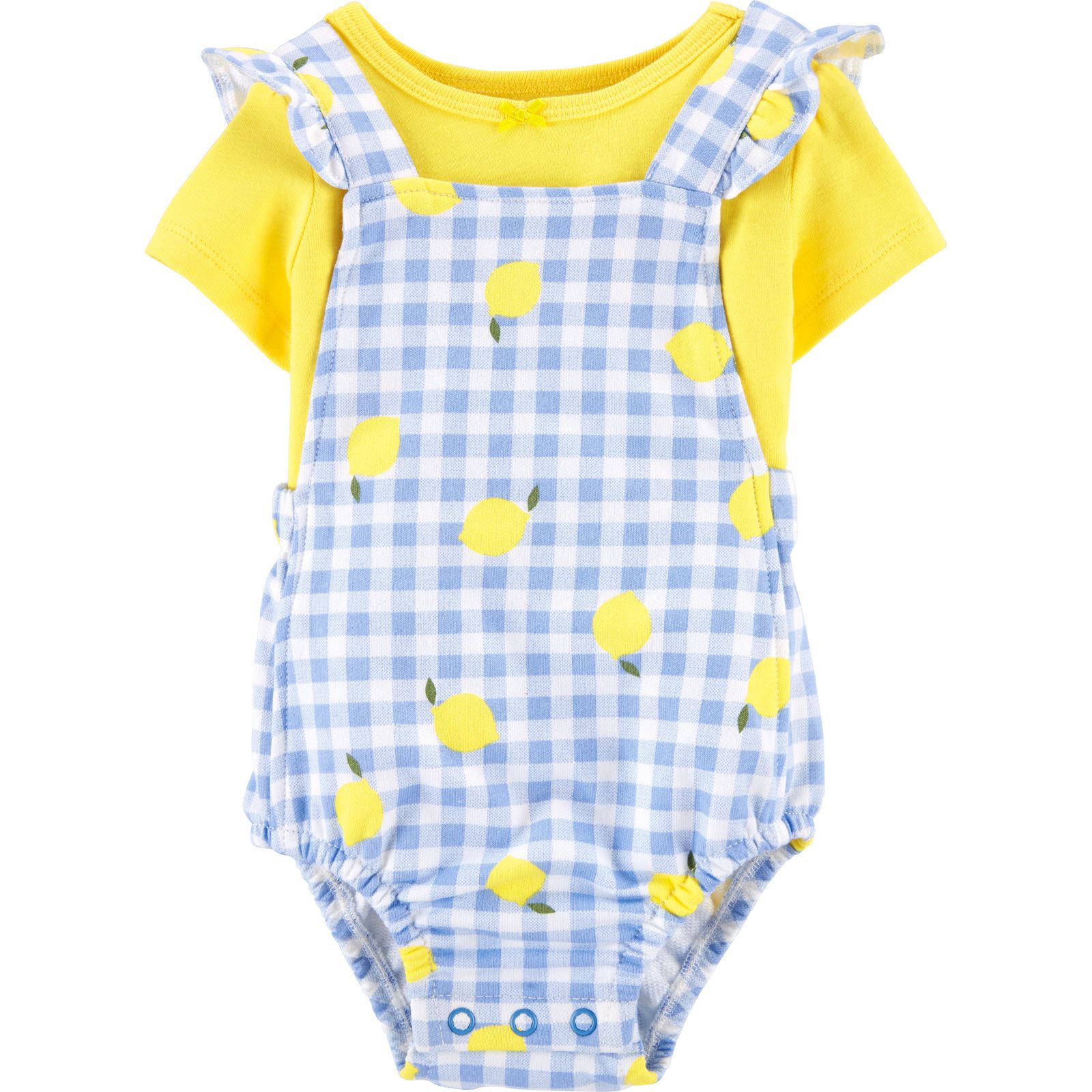 ست تی شرت و سرهمی نوزادی کارترز طرح Lemon کد M606 -  - 1
