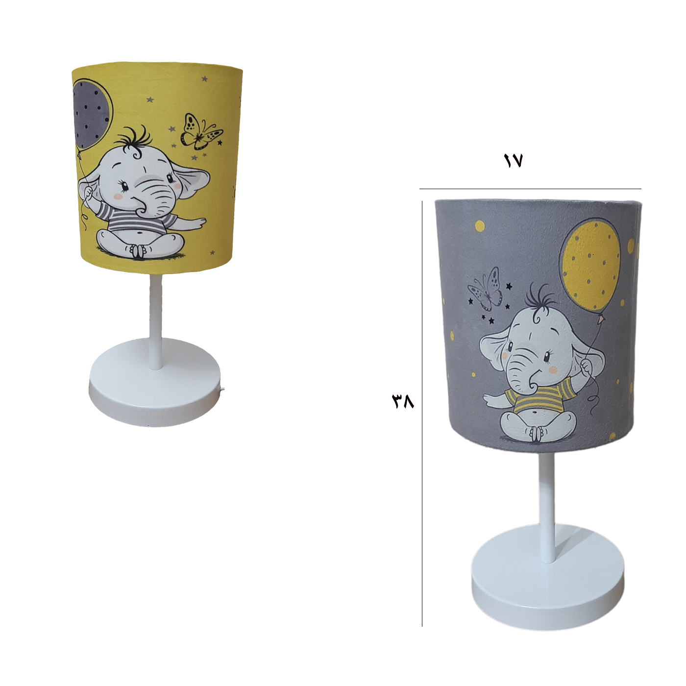 آباژور رومیزی کودک مدل فیل بادکنکی کد A-116