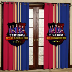 پرده مدل فوتبالی هازان پانچی کد 4223 سایز 140x200 سانتی متر