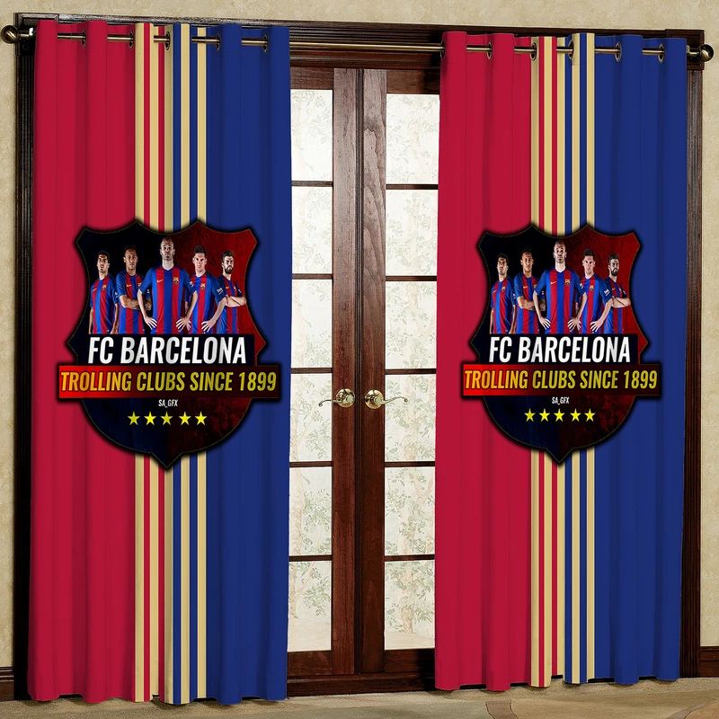 پرده مدل فوتبالی هازان پانچی کد 4223 سایز 140x200 سانتی متر