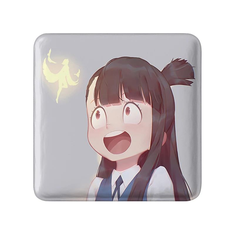 مگنت خندالو طرح اکو انیمه جادوگران کوچک Little Witch Academia  مدل مربعی کد 22863