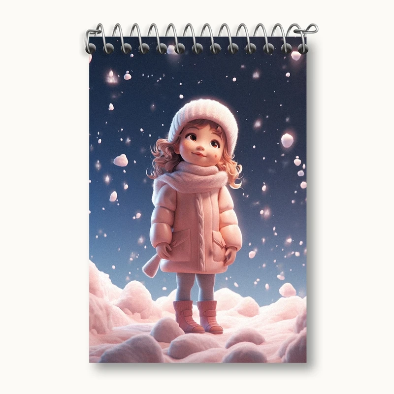 دفتر یادداشت 50 برگ خندالو مدل دخترانه کیوت کد F2687