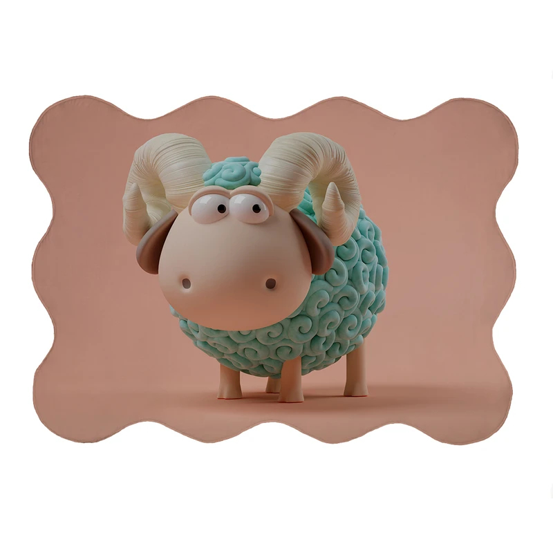 پادری مدل دالبر طرح ببعی کد 6121 سایز 80x110 سانتی متر 