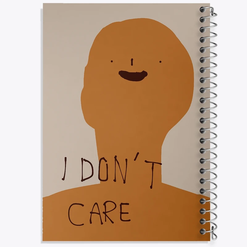 دفتر ژورنال نویسی 50 برگ خندالو مدل نقطه ای طرح I Don't Care کد F1752