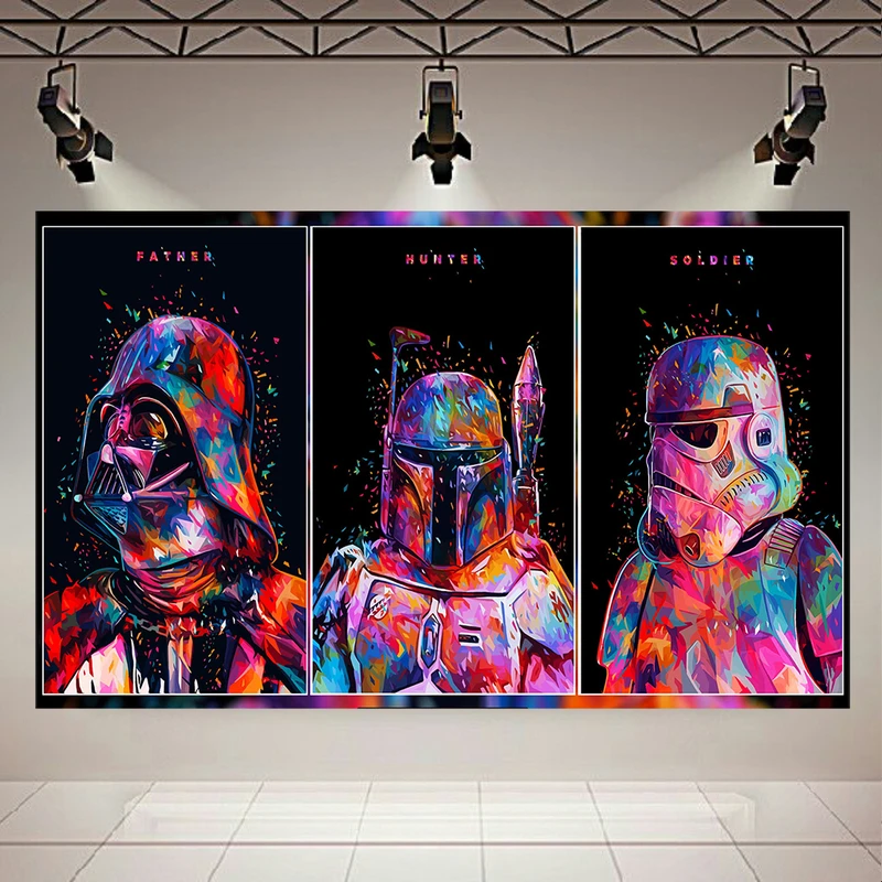 پوستر طرح جنگ ستارگان مدل Father , Hunter & Soldier کد AR4320