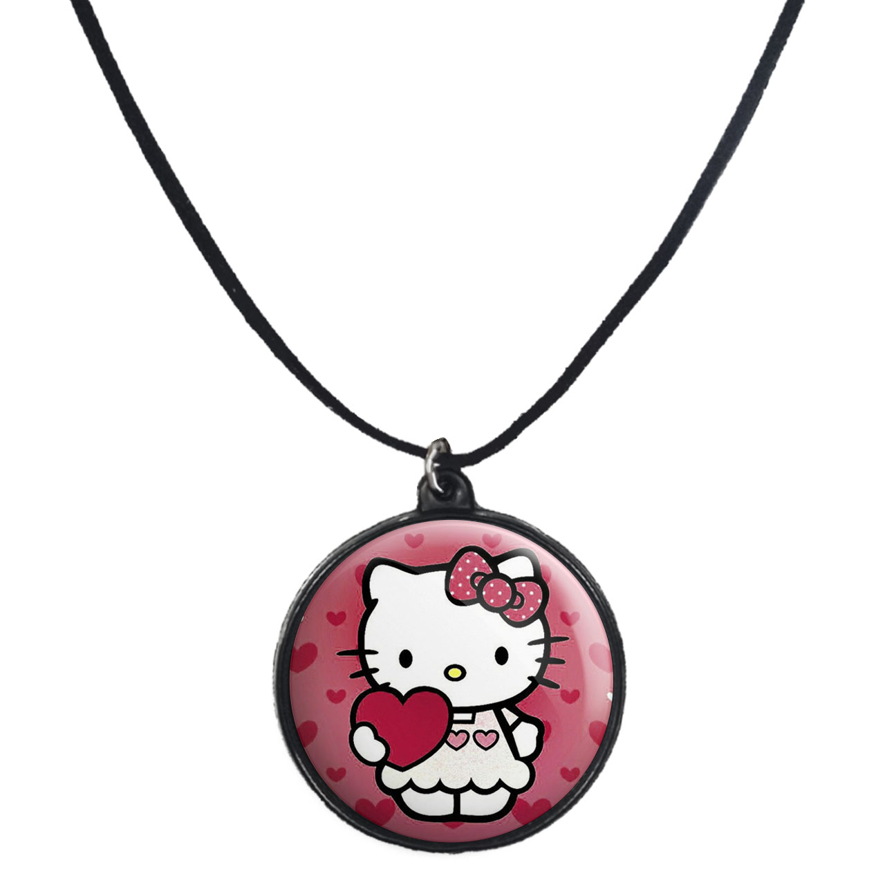 گردنبند پرمانه طرح کیتی کد pmb.22567 مدل دو طرفه