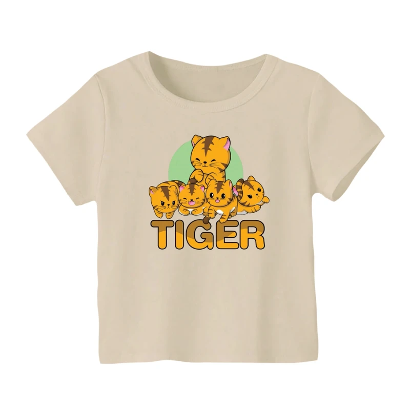 تی شرت آستین کوتاه بچگانه مدل ببر کد ۱۰