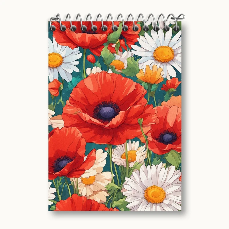 دفتر یادداشت 50 برگ خندالو مدل گل گلی کد N1655