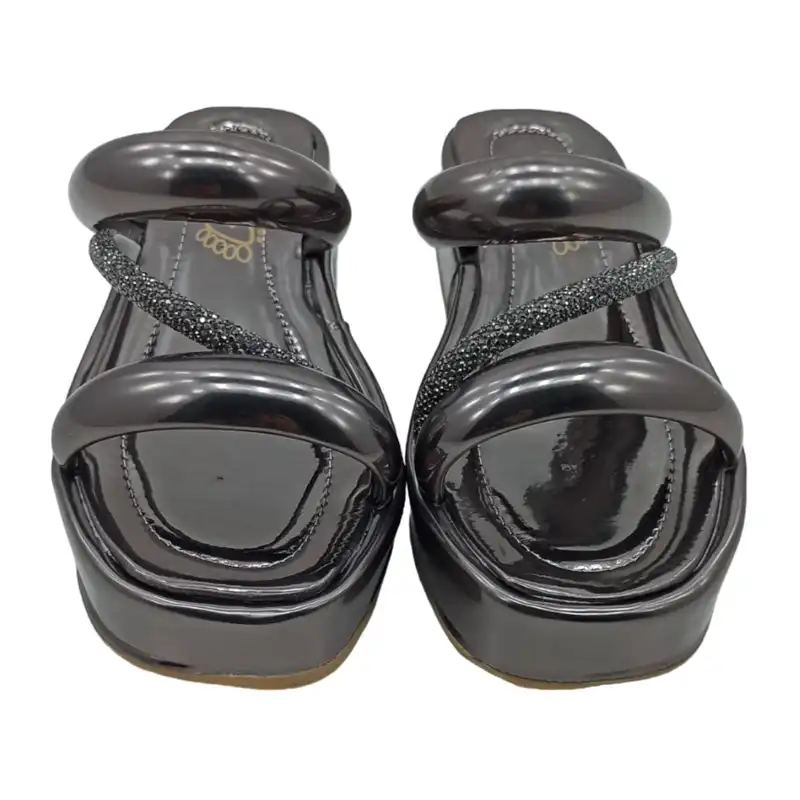 صندل زنانه مدل نفس رنگ سربی