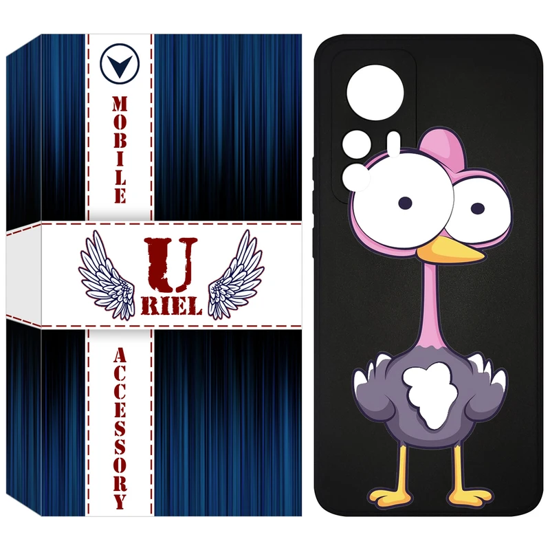 کاور یوریل قاب مدل KSH کد 43 طرح شترمرغ مناسب برای گوشی موبایل شیائومی 12T Pro / Redmi K50 Ultra