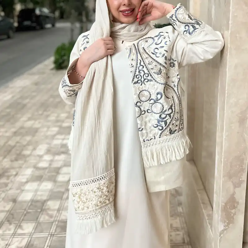 مانتو زنانه مدل سوزندوزی سمین