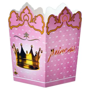 ظرف پاپ کورن طرح تاج بسته 10 عددی