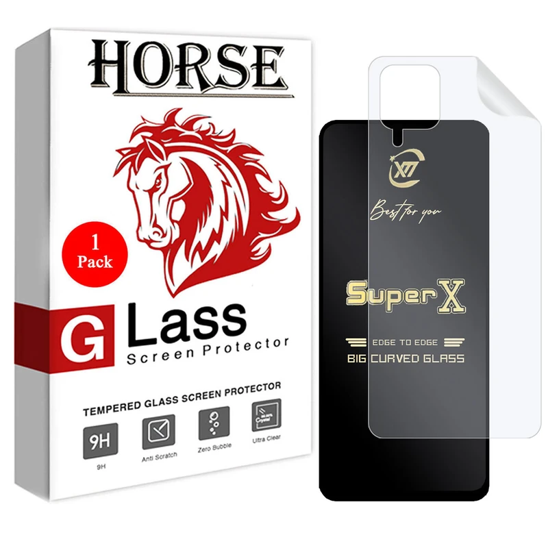 محافظ صفحه نمایش هورس مدل 2SXN مناسب برای گوشی موبایل سامسونگ Galaxy F62 به همراه محافظ پشت گوشی