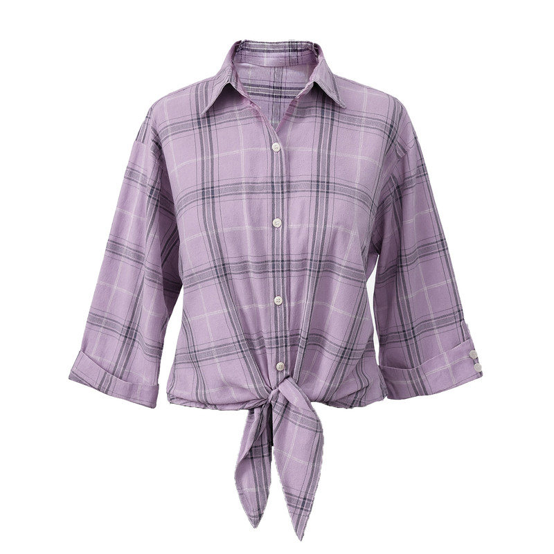 شومیز آستین سه ربع یقه برگردان زنانه مدل نسیم