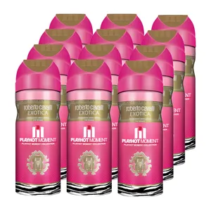 اسپری خوشبو کننده بدن زنانه پلی هات مومنت مدل ROBERTO CAVALLI EXOTICA حجم 200 میلی لیتر مجموعه 12 عددی