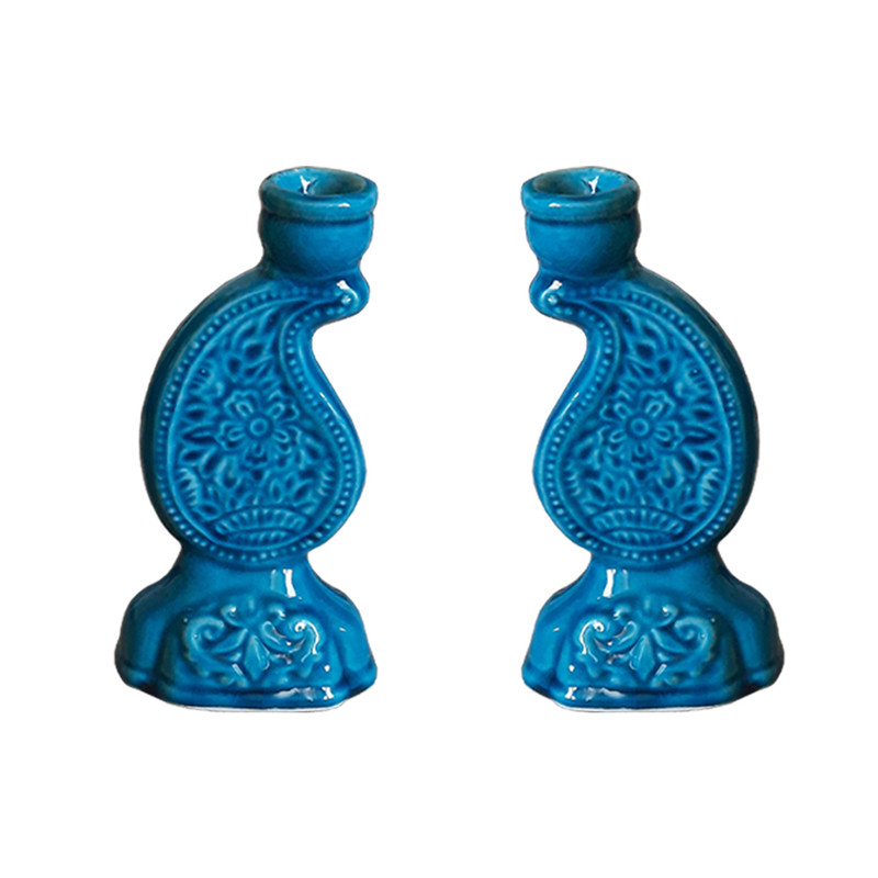 شمعدان سرامیکی مدل ترمه