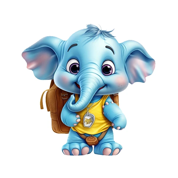 استیکر پارچه و لباس پاد آفرین طرح مدرسه و فیل بامزه کد 1550