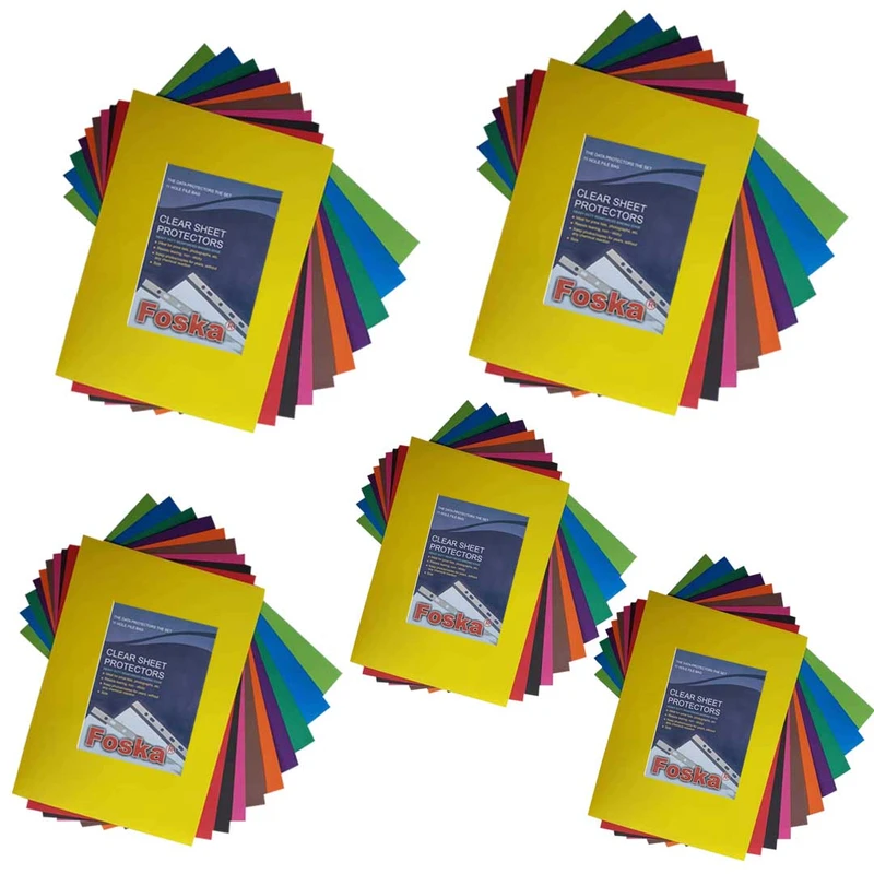 مقوا رنگی فوسکا کد FK سایز 25x35 سانتی متر بسته 50 عددی