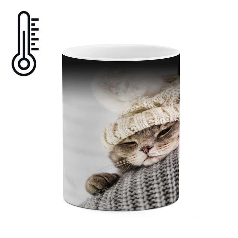 ماگ حرارتی کاکتی مدل گربه بانمک کد mgh16918