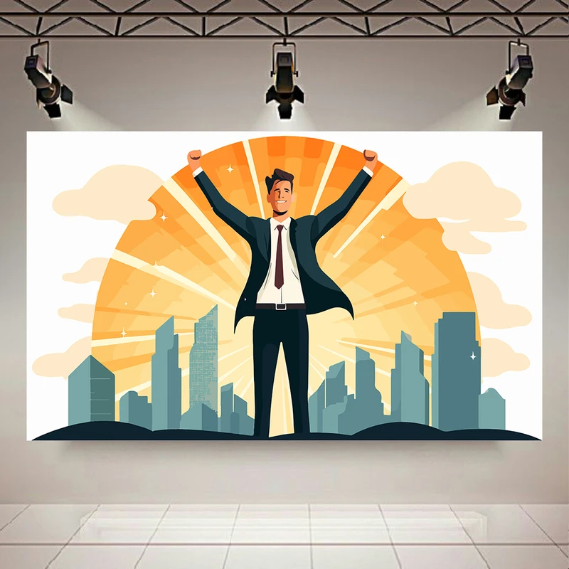 پوستر پارچه ای طرح مخمل موفقیت مدل جشن پیروزی کد AR303995