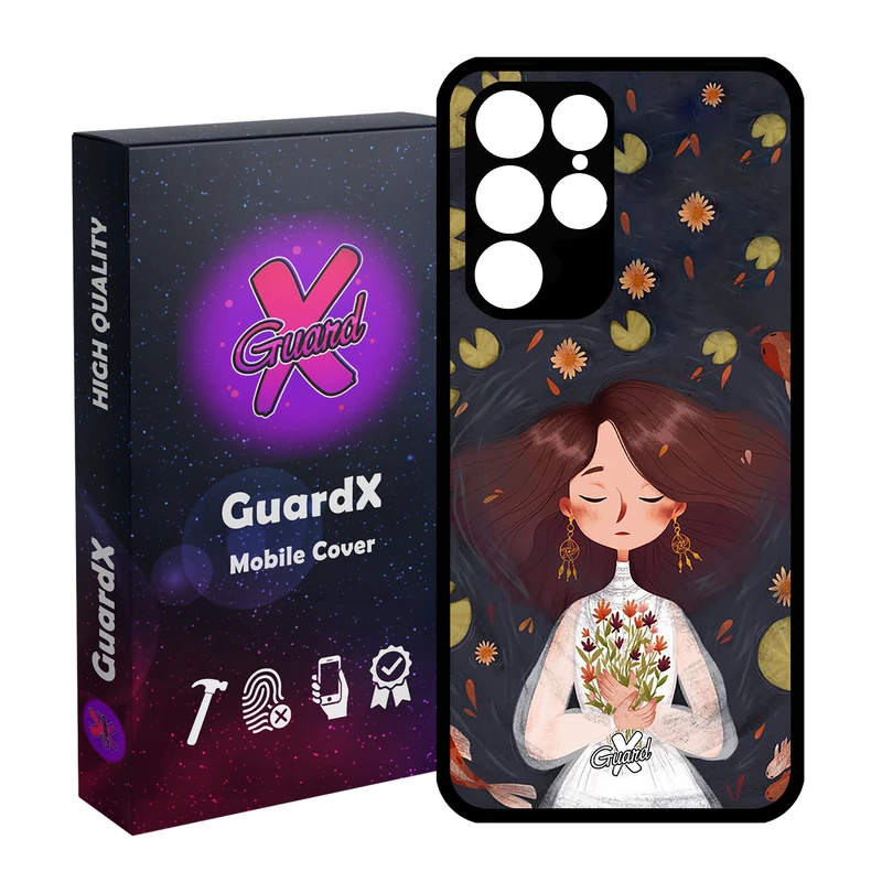کاور گارد ایکس طرح دختر مدل Glass10326 مناسب برای گوشی موبایل سامسونگ Galaxy S22 Ultra