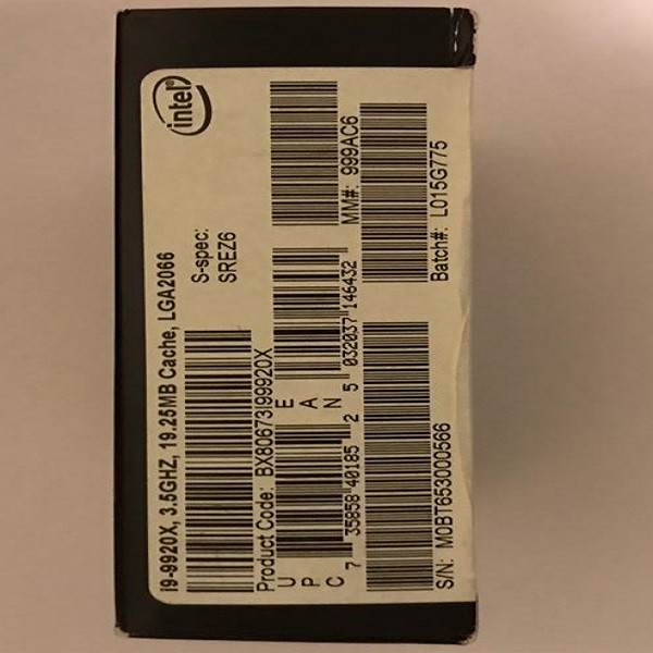 پردازنده اینتل سری Skylake X مدل Core i9-9920x 1