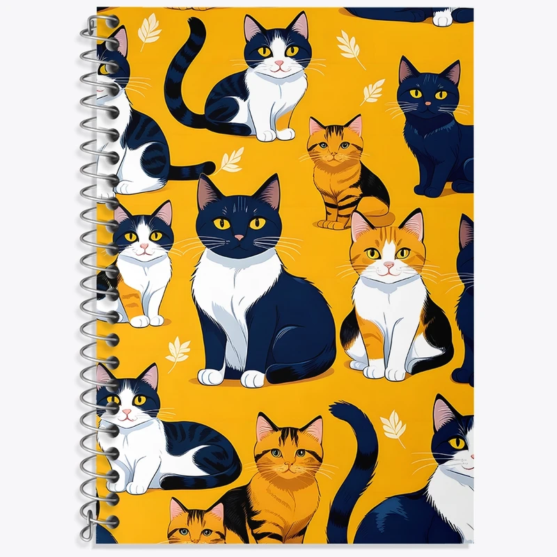 دفتر لغت 50 برگ خندالو طرح گربه (Cat) کد N469