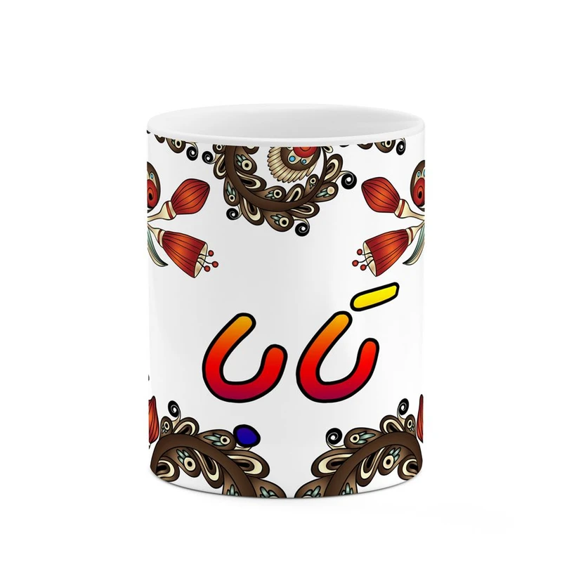 ماگ کاکتی مدل اسم تابا طرح سنتی گل و بته کد mgh44499