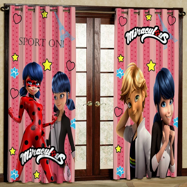 پرده مدل دختر کفش دوزکی چاپی هازان پانچی کد582 سایز 200x140 سانتی متر