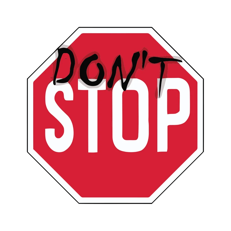 استیکر خودرو پویا مارکت طرح بدون توقف کد 1654