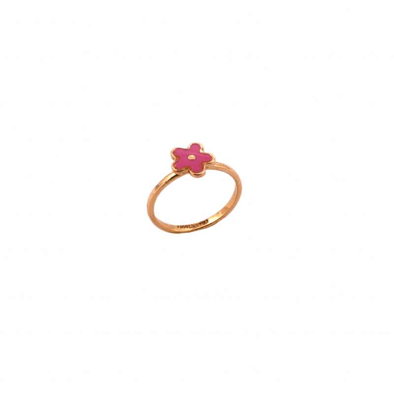 انگشتر طلا 18 عیار دخترانه الی گلد گالری مدل گل