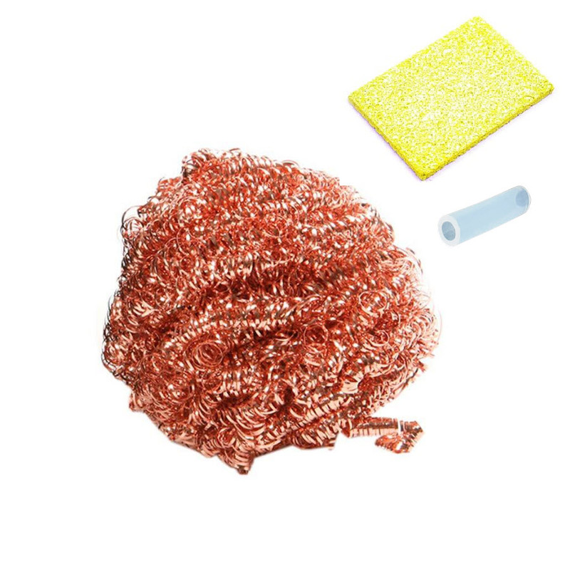 اسفنج و پاک کننده نوک هویه کد 03 به همراه نوک نسوز قلع کش مجموعه سه عددی