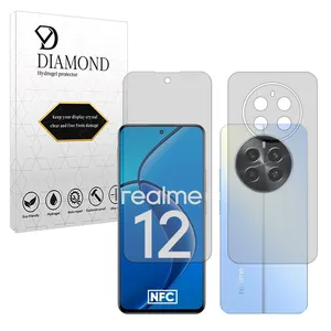 Diamond Tough model matte screen protector suitable for Realme 12 4G mobile phone along with the back protector