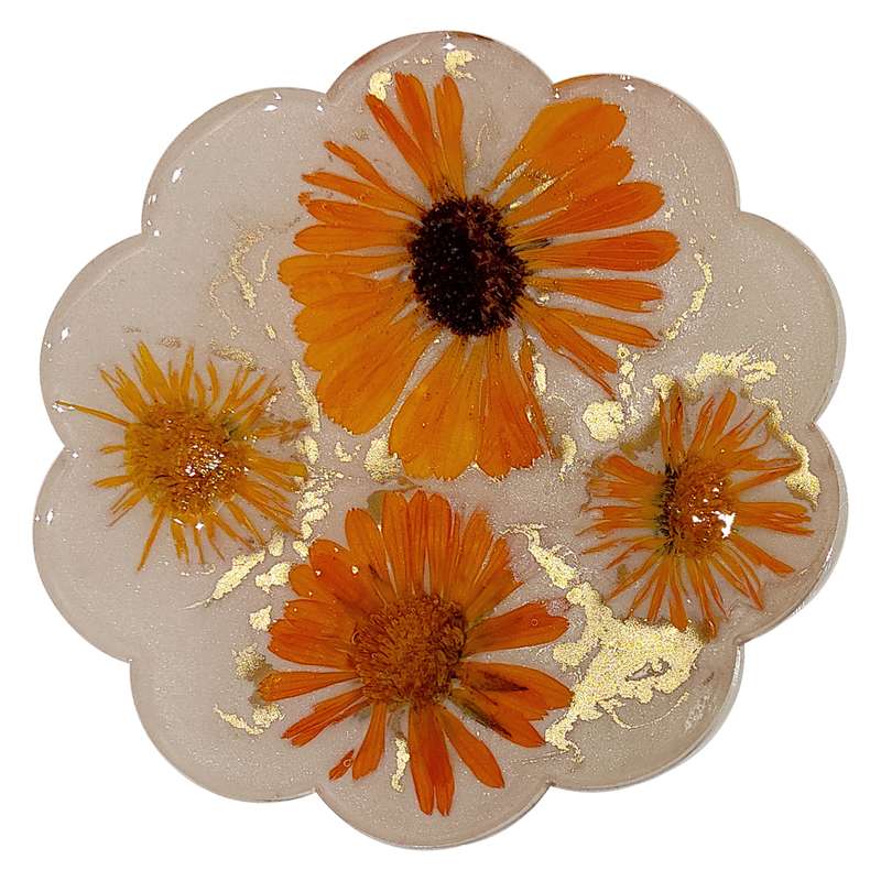 زیر لیوانی رزینی مدل بهار 01