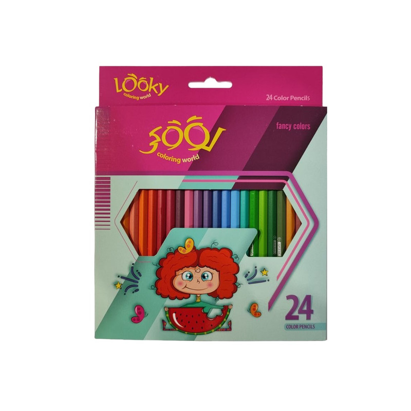 مداد رنگی 24 رنگ لوکی کد 007