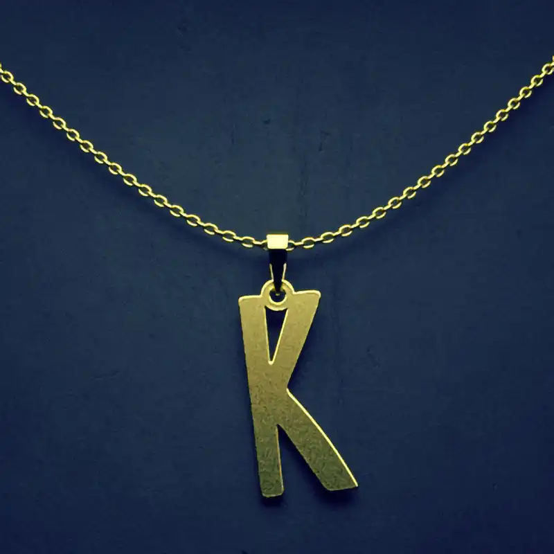 گردنبند طلا 18 عیار زنانه مدوپد مدل حرف K کد H3-1-1143