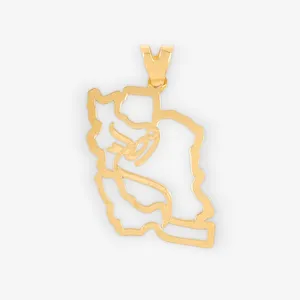 آویز گردنبند طلا 18 عیار زنانه مایا ماهک طرح ایران کد MM2295