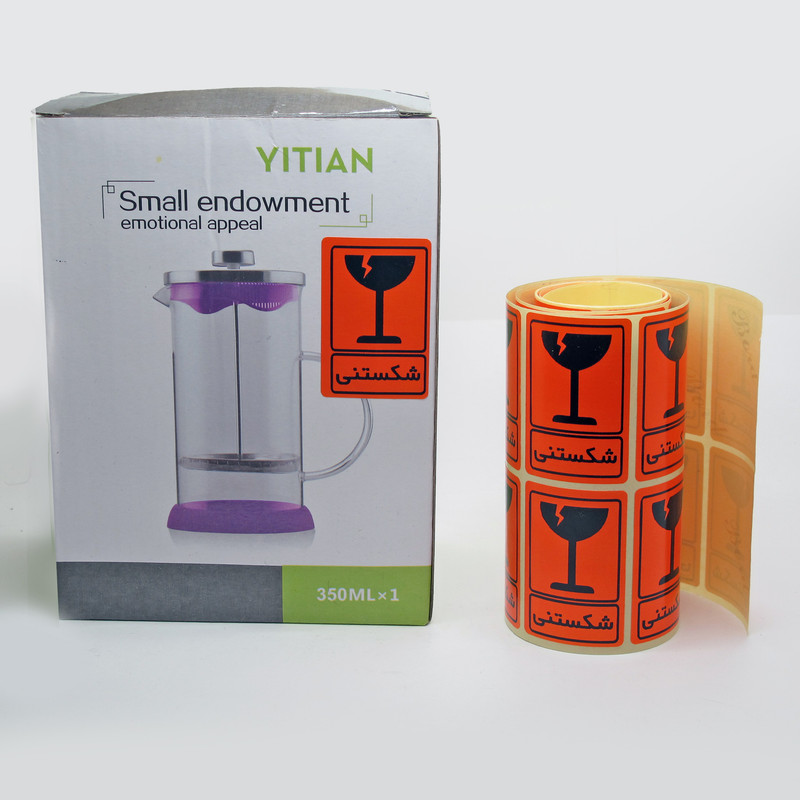 برچسب ایمنی طرح شکستنی مدل JAAM بسته 100 عددی