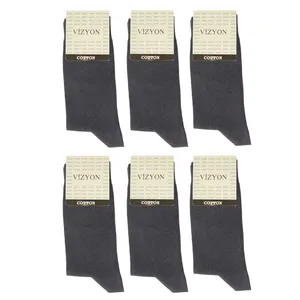 جوراب ساق بلند مردانه ویزیون کد VMS1016Z15 بسته 6 عددی