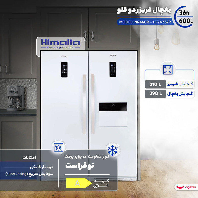 یخچال فریزر دوقلو 36 فوت هیمالیا مدل رومانو پلاس NR440R - HFZN337R